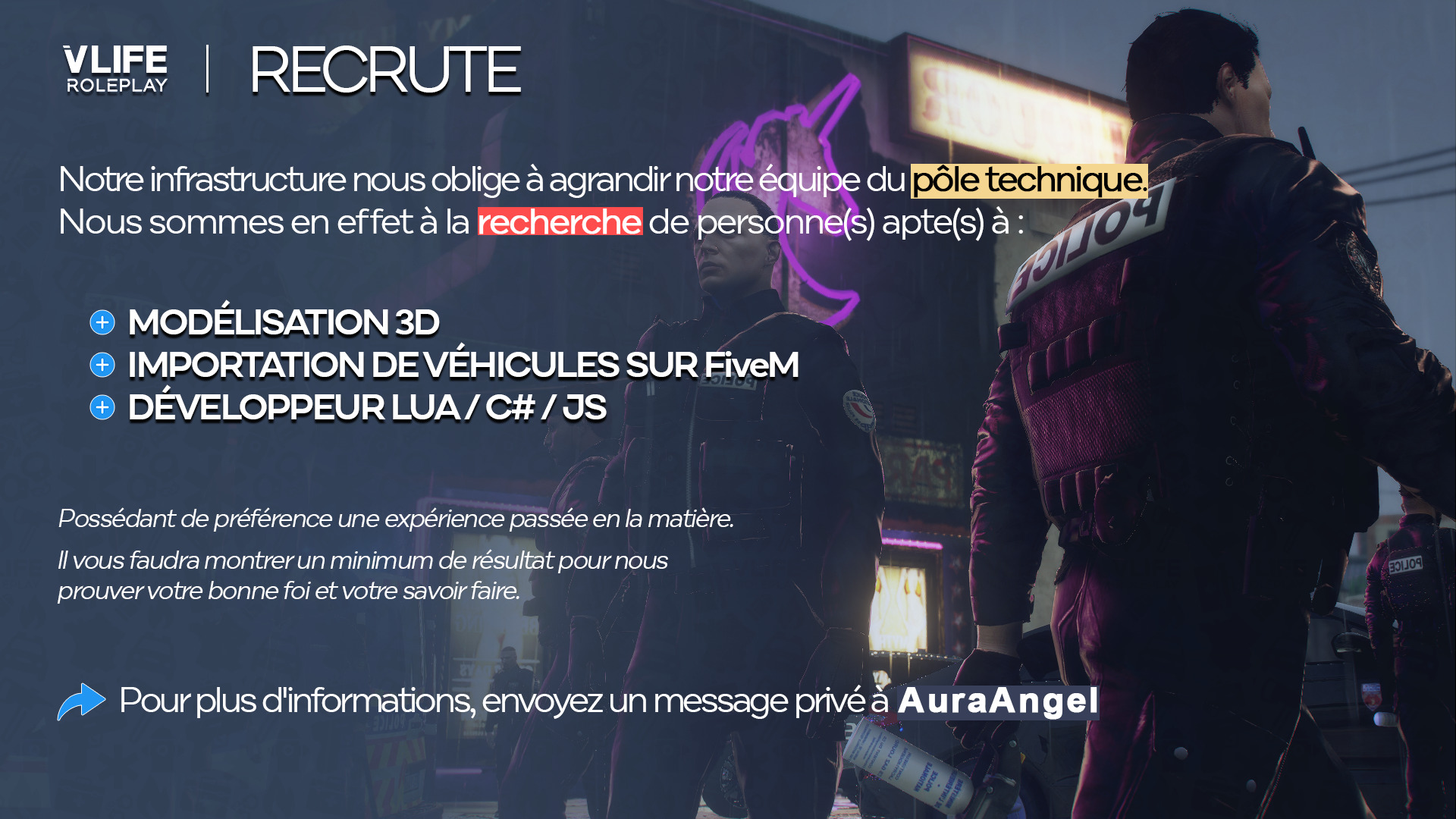 Rejoindre pôle technique